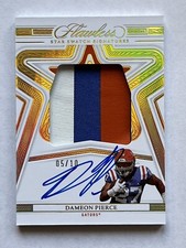 2023 Panini Flawless Collegiate Dameon Pierce Star Swatch Signatures Gold /10