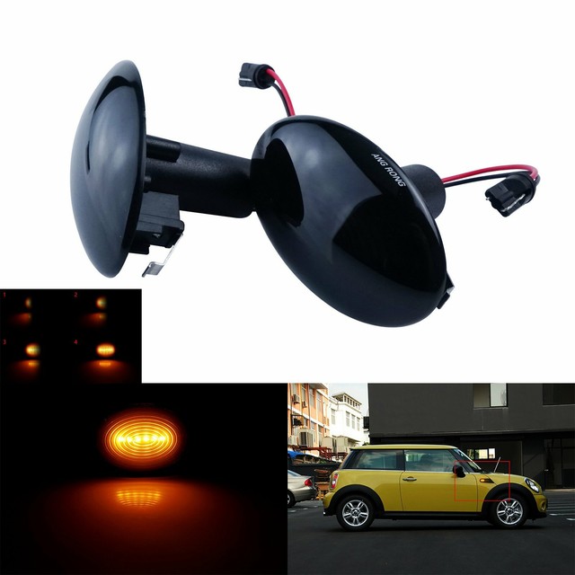 2 Dynamic Side Indicator LED Repeater Light for Mini Cooper R56 ...
