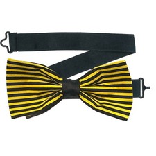 Bee Stripe Bow Tie Hair Bow Prom Bowtie Dickie Wedding Striped Stripey