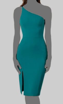 $178 Dress The Population Women's Blue Alexandra One Shoulder Dress Size XXL