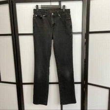 [2] Lauren By Ralph Lauren Black Classic Straight Leg Jeans Fall Cotton Denim