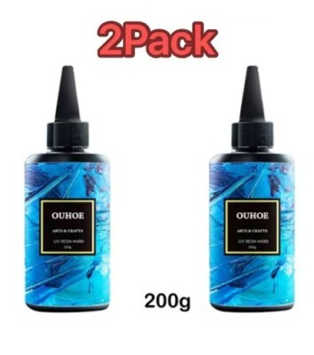 2 Stck. 200 g Harz Hart Acryl Ultraviolett Klar Transparent Basteln Schmuck