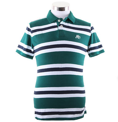 Aeropostale Men Short Sleeve Stripe A87 Jersey Polo Shirt Style