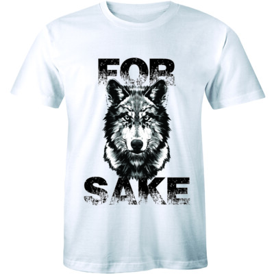 For Sake Wolf - Funny Cool Fashion Slogan Vintage Retro Shirt Men's T-shirt