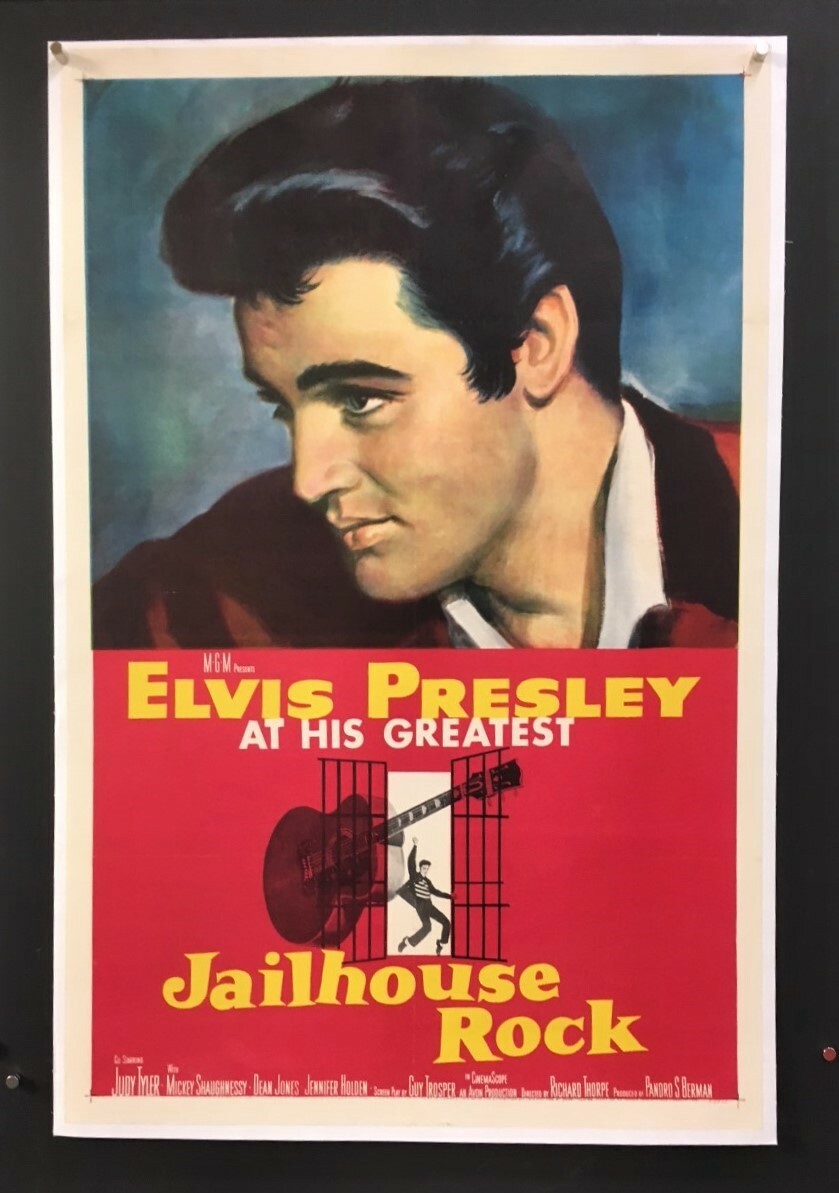 Jailhouse Rock Original Movie Poster Elvis Presley - Linen