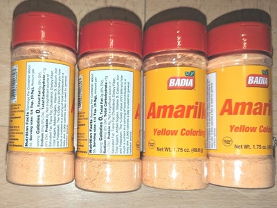 Lot Of 4- Badia Yellow Coloring Amarillo 1.75 oz Exp 1/20/2028