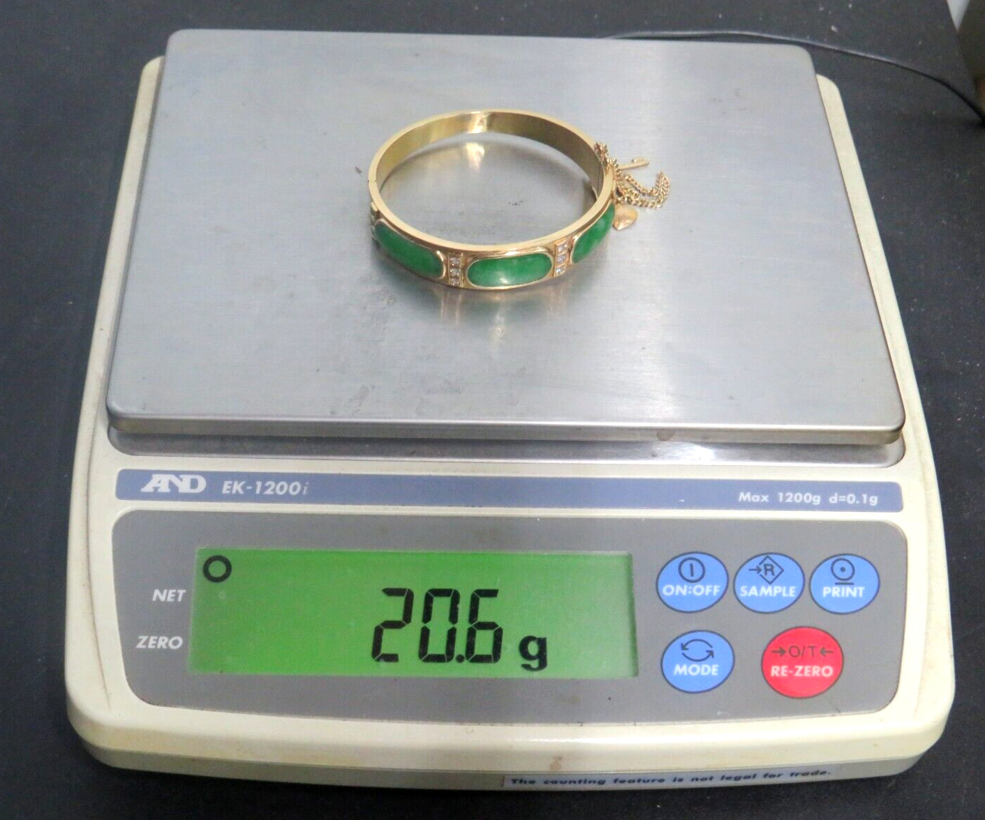 Stunning Solid 18K Yellow Gold Hinged Bangle BRAC… - image 14