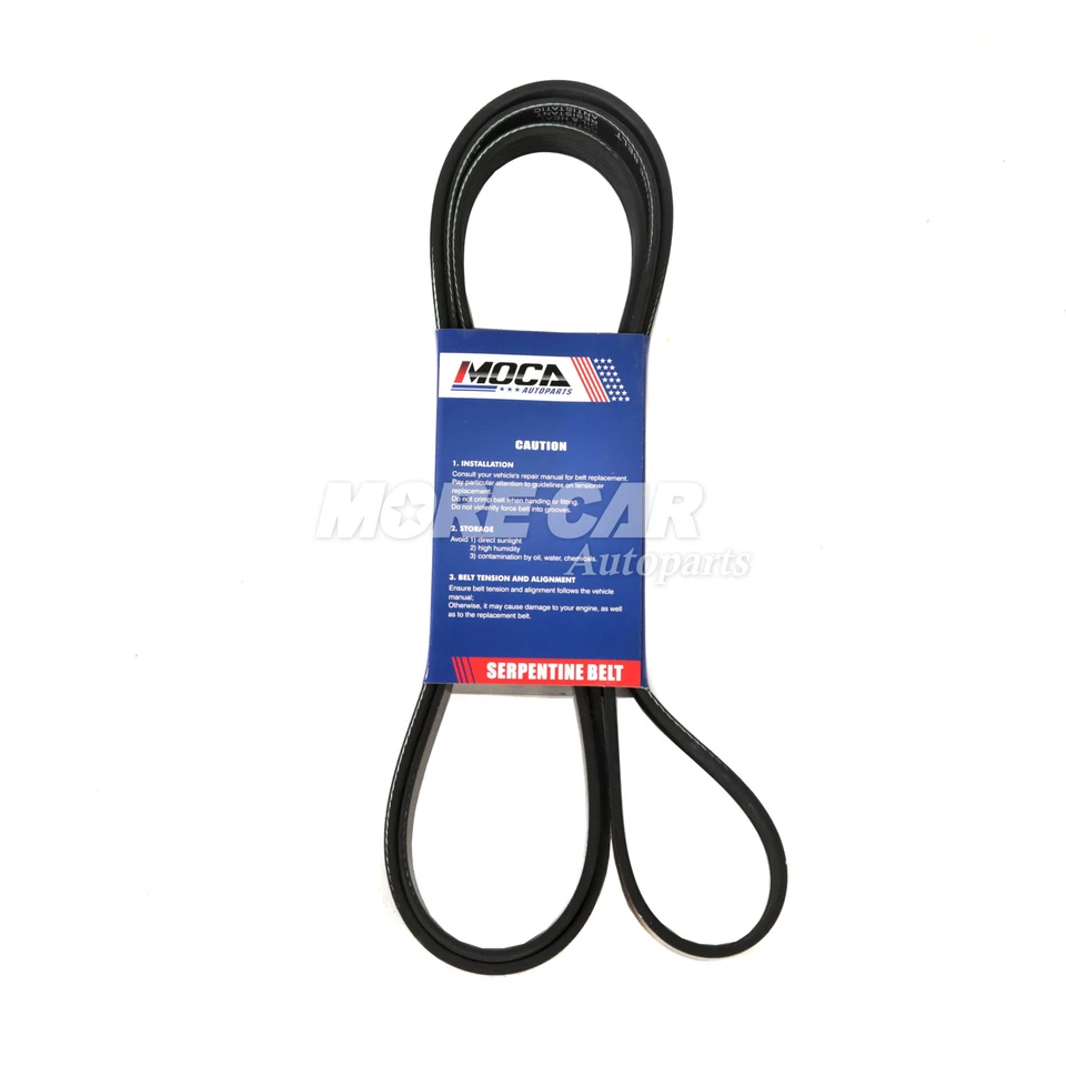 Cinturón Serpentine Fit 12-15 Mercedes-Benz C250 1.8L Cinturón acanalado en V de ingeniería Foto 3 de 4