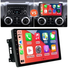 10 Android 12 Carplay Radio Stereo For 2007-2016 Jeep Wrangler Jk Gps W Camera