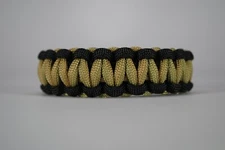 550 Paracord Survival Bracelet Cobra Black/Gold "Made in the USA"