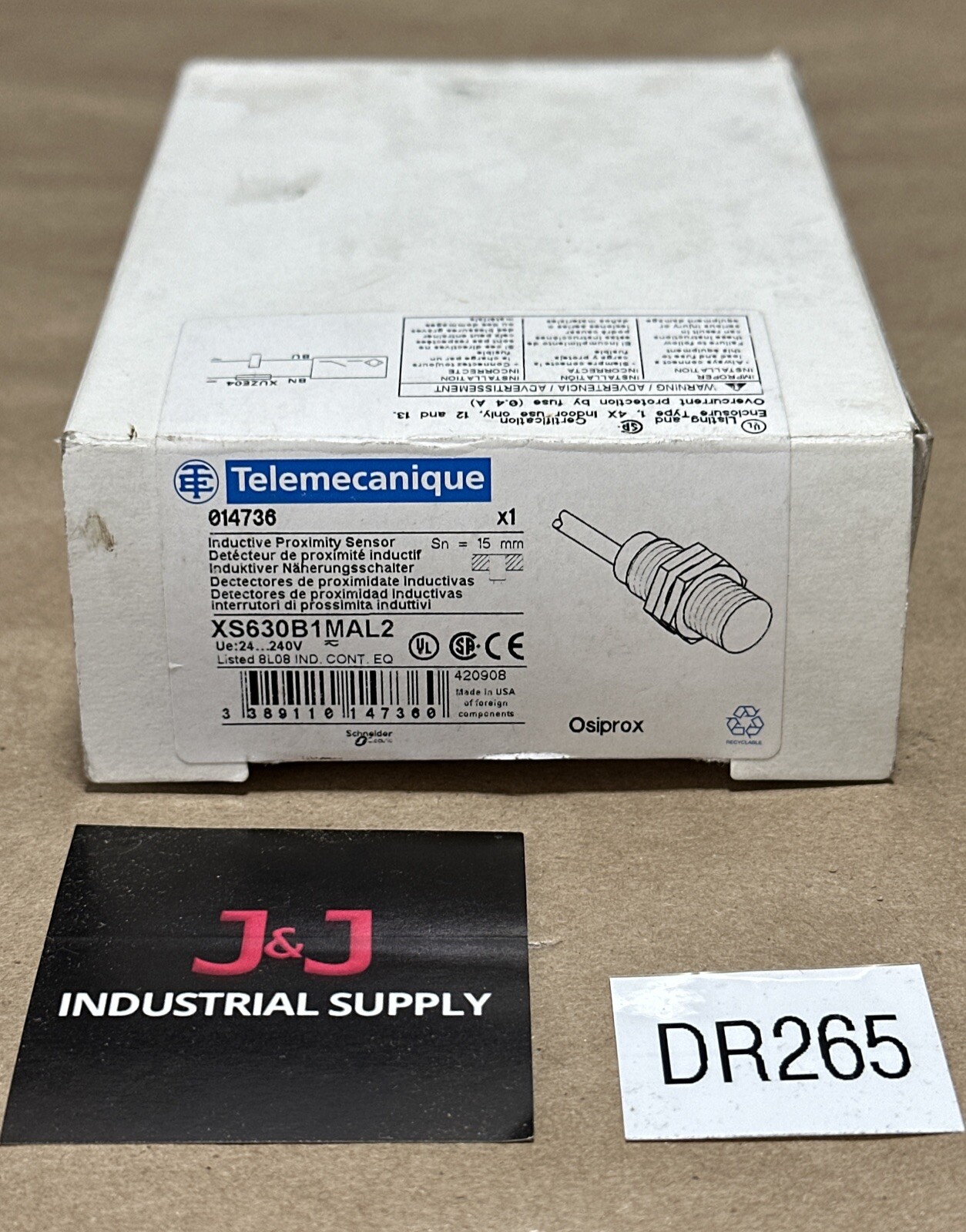Sensore Di Prossimità Schneider Electric XS630B1MAL2 – Nuovo, Spedizione Rapida, Made In China