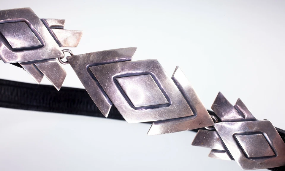 James Reid Limitata Argento Sterling Tre Pezzi Cintura W/Originale Tela Tasca - Immagine 2 di 3