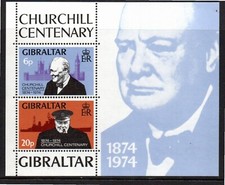 GIBRALTAR 1974 SGMS339 Birth Centenary of Sir Winston Churchill. MNH