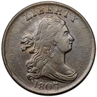 Photo of a 1807-P Half Cent from an eBay sale