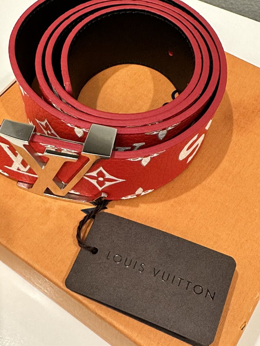 Louis Vuitton x Supreme Red Belt LV Monogram 90/36 Brand New Louis Vuitton x Supreme Red Belt LV Monogram 90/36 Brand New