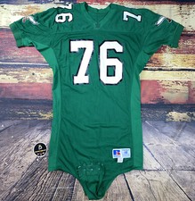 Philadelphia Eagles Authentic Game Used Worn Football Jersey Kelly Green Vtg 90s