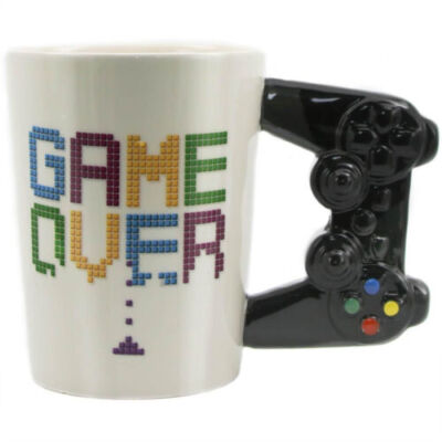 NEU GAME OVER COFFEE TEE HEISSGETRÄNKE TASSE TASSE WEIHNACHTEN GESCHENK NEUHEIT CONTROLLER GRIFF