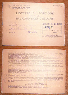 Anmeldeheft Für Die Radioauditionen Zirkular@ R@RO Jahre 60