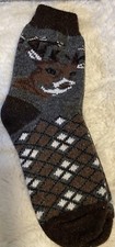 Mens Socks 12-13, 100 Sheep's Wool , Chunky Warm,Deer print