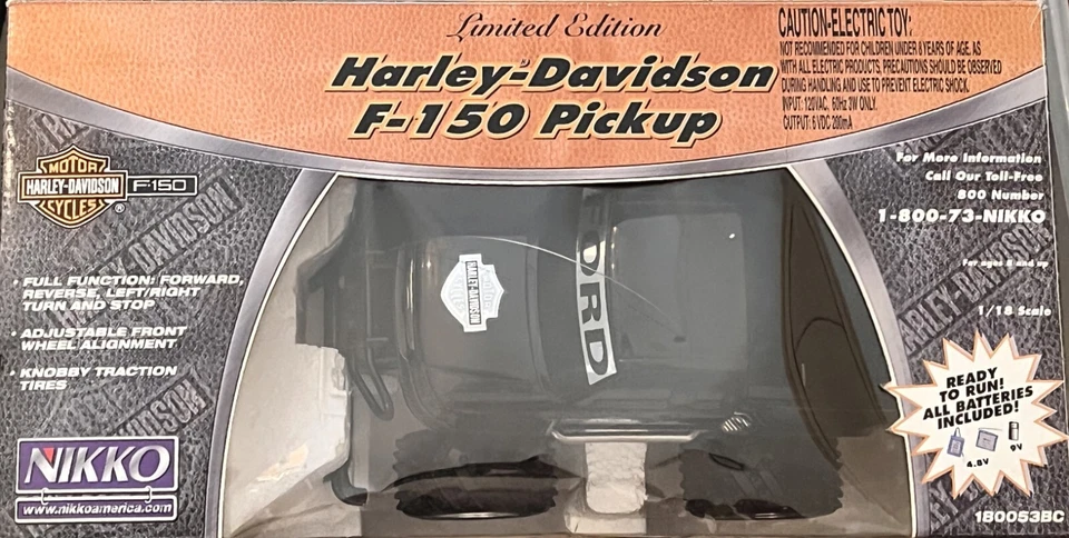 Nikko Limited Edition Harley-Davidson F-150 Pickup 1:18 Remote Control Truck Box - Image 4 of 4