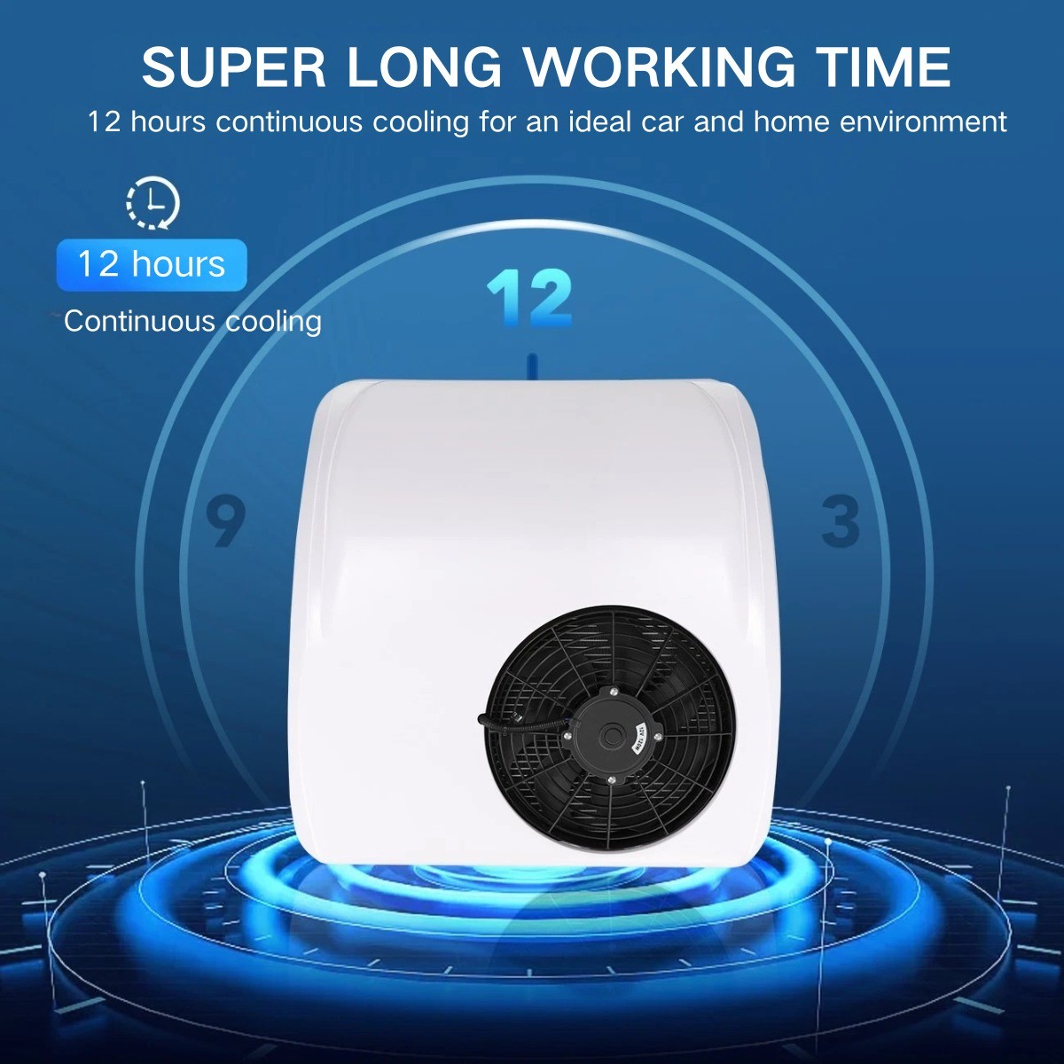 12000BTU 24V Rooftop DC Air Conditioner RV A/C Unit Non-Duct Cool & Heat 2 in 1