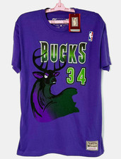 NWT Mitchell  Ness RAY ALLEN No. 34 MILWAUKEE BUCKS MED T-Shirt Jersey Cotton