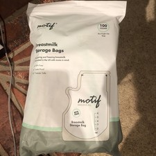 Motif Medical Breast Milk Storage Bags 8oz Single Use Bags 100 count BPA-Free