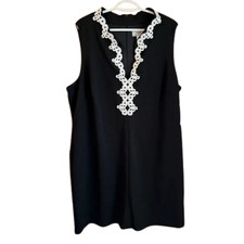 NWT J Howard size 24W Black White sleeveless Dress