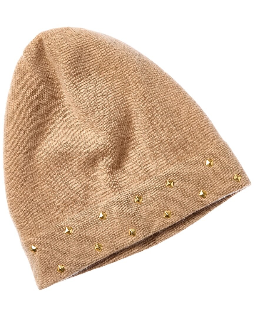 Portolano Studs Cashmere Beanie Women's Brown