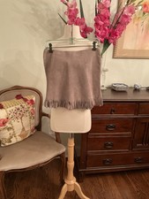 Vintage suede fringe skirt