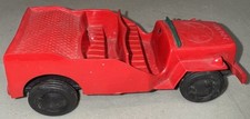 Vintage GMP Plastic Battery Operated Red US Army Willy's Jeep J-2127351 Read 