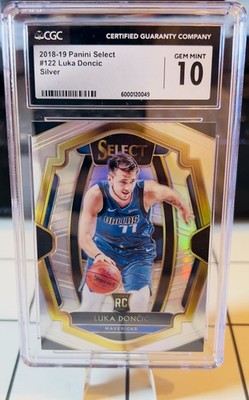 2018-19 Panini Select Luka Doncic #122 Silver Prizm RC Rookie CGC 10 GEM MINT
