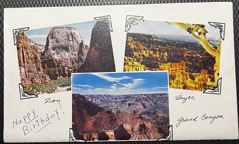 1955 Grand Canyon, Zion, Bryce National Parks Vintage Fold Out Brochure