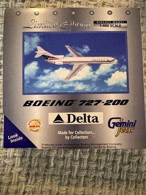 1/400 RARE Gemini Jets Diecast Delta Airlines Boeing 727-200 in old livery