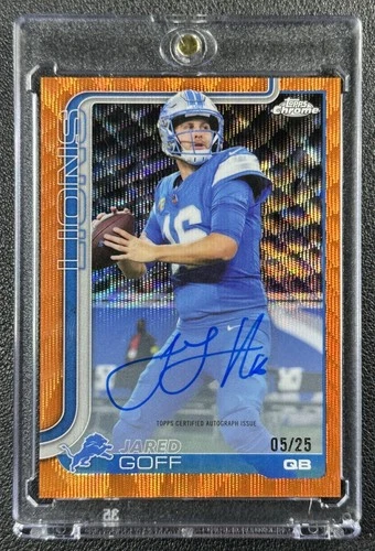 2025 Topps Chrome Jared Goff Orange Wave Refractor (RAW)