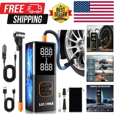 Rechargeable Air Pump - 180PSI Digital Tire Inflator with Multifunctional Modes