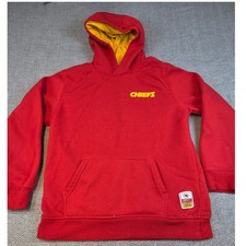 Kansas City Chiefs NFL Team Apparel Red Pullover Hoodie Sweatshirt Youth L