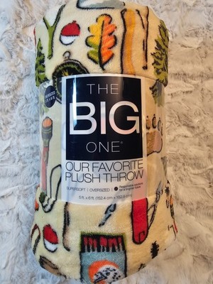 NEW  STYLE! The Big One - Camping Outdoors Oversized Plus Throw Blanket 5 x 6 ft