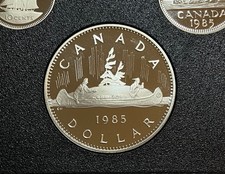 1985 Canada Proof Frosted Nickel Dollar