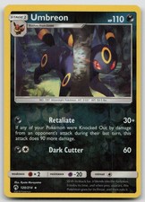 Umbreon 120/214 Rare Lost Thunder Pokemon Reverse Holo LP+