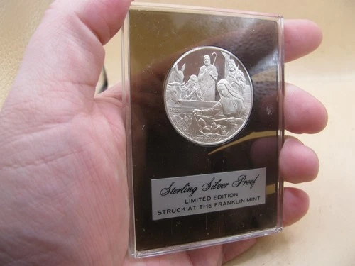 COINS BULLION 1970's Slabbed Silver Proof Stackable Rounds - Baby Jesus #B314