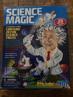 Science Magic Kit is it Magic or Science 20 Fun Science Tricks by Kidz Labs 4M
