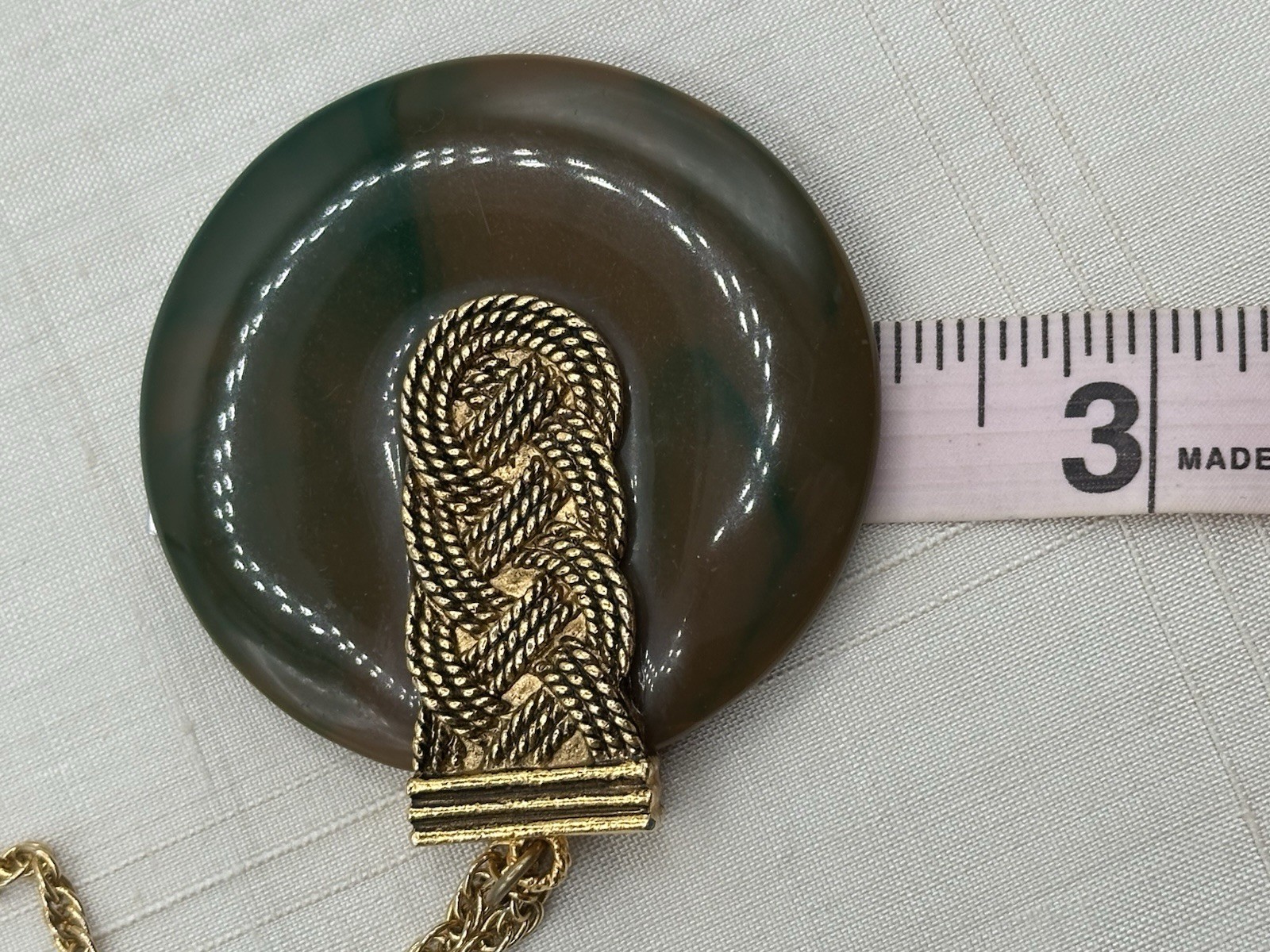 Vintage Max Factor Khara Solid Perfume Pendant & … - image 2