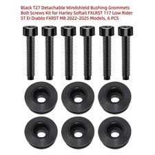 T27 Detachable Windshield Bushing Grommets Bolt Screws Kit for Harley Softail