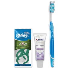 Crest Oral-B Toothbrush Whitening Bundle w/ Glide Scope Floss Picks, 72/Case