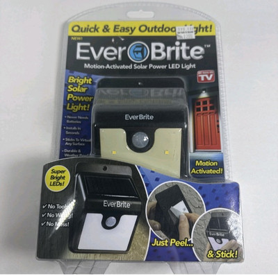 EverBrite Motion-Activated Solar Power LED Light As Seen On TV New