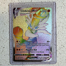 Pokemon TCG Cinderace VMAX Rebel Clash Secret Rare Full Art Holo