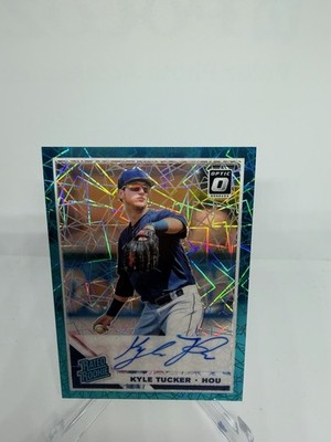 2019 Panini Donruss Optic Rated Rookie Kyle Tucker #RRS-KT  Blue Prizm AUTO /35