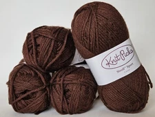 Knit Picks Stroll Sport yarn Cocoa brown #25051, lot of 4, Merino/Nylon 50g