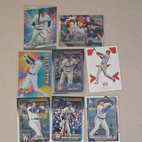 Shohei Ohtani Lot Topps Chrome Inserts Refractors Dodgers Angels 8 Cards
